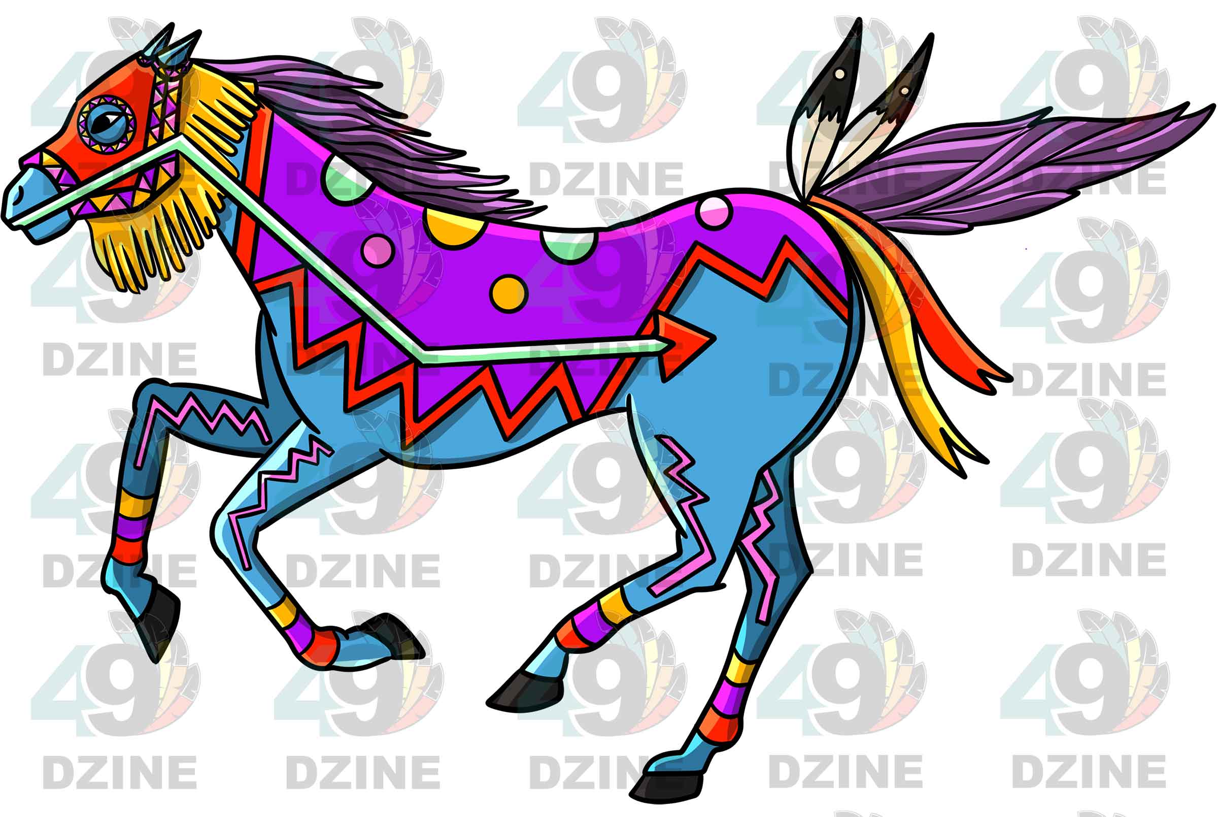 Horse 1 Colored Transfer (Various Sizes)