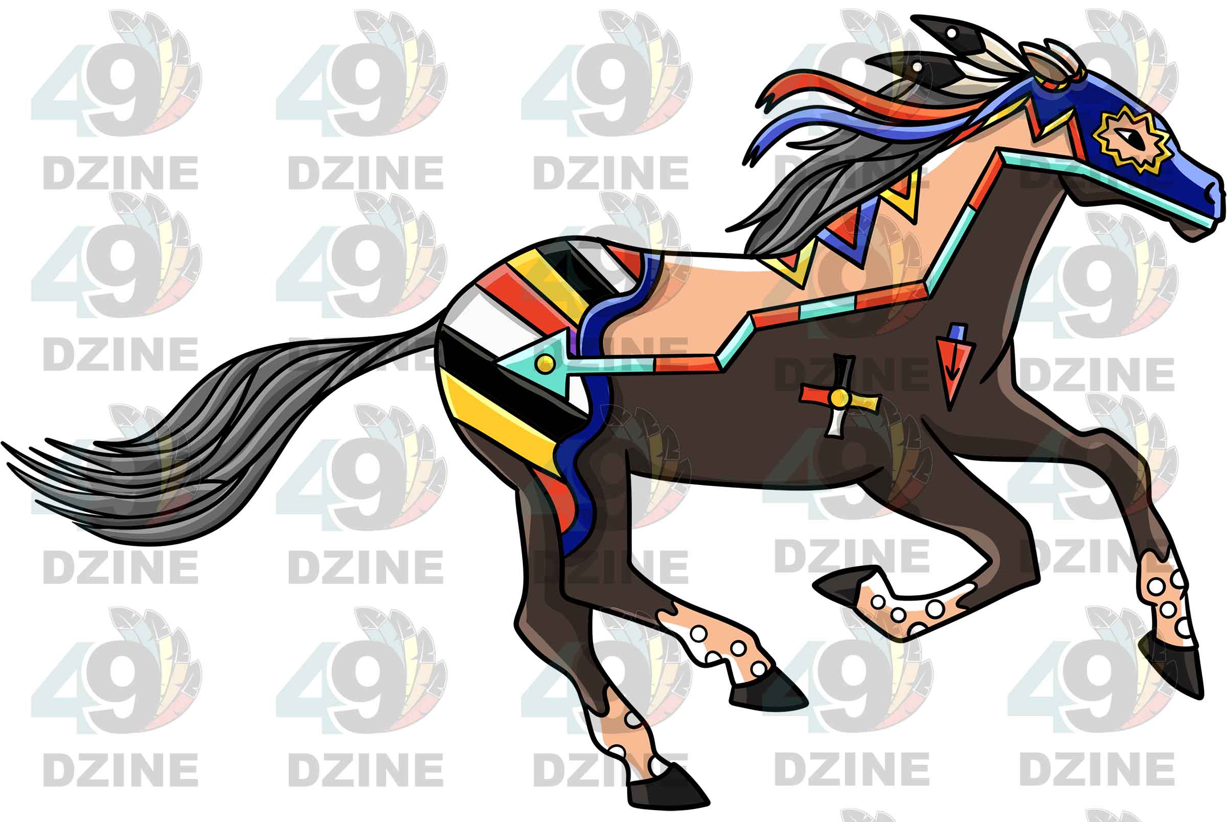 Horse 5 Colored Transfer (Various Sizes)