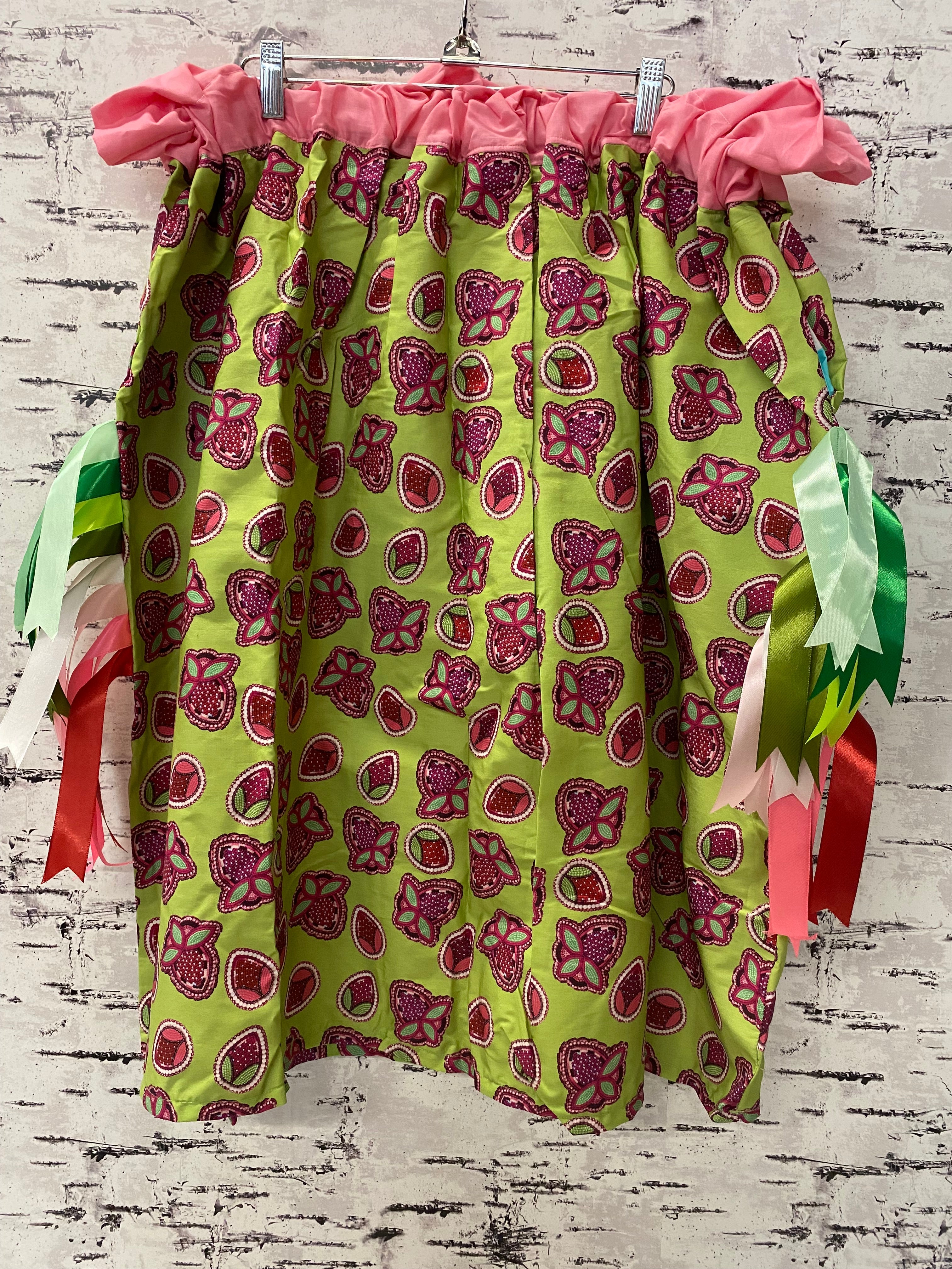 Handmade Strawberry Lime Ribbon Skirt