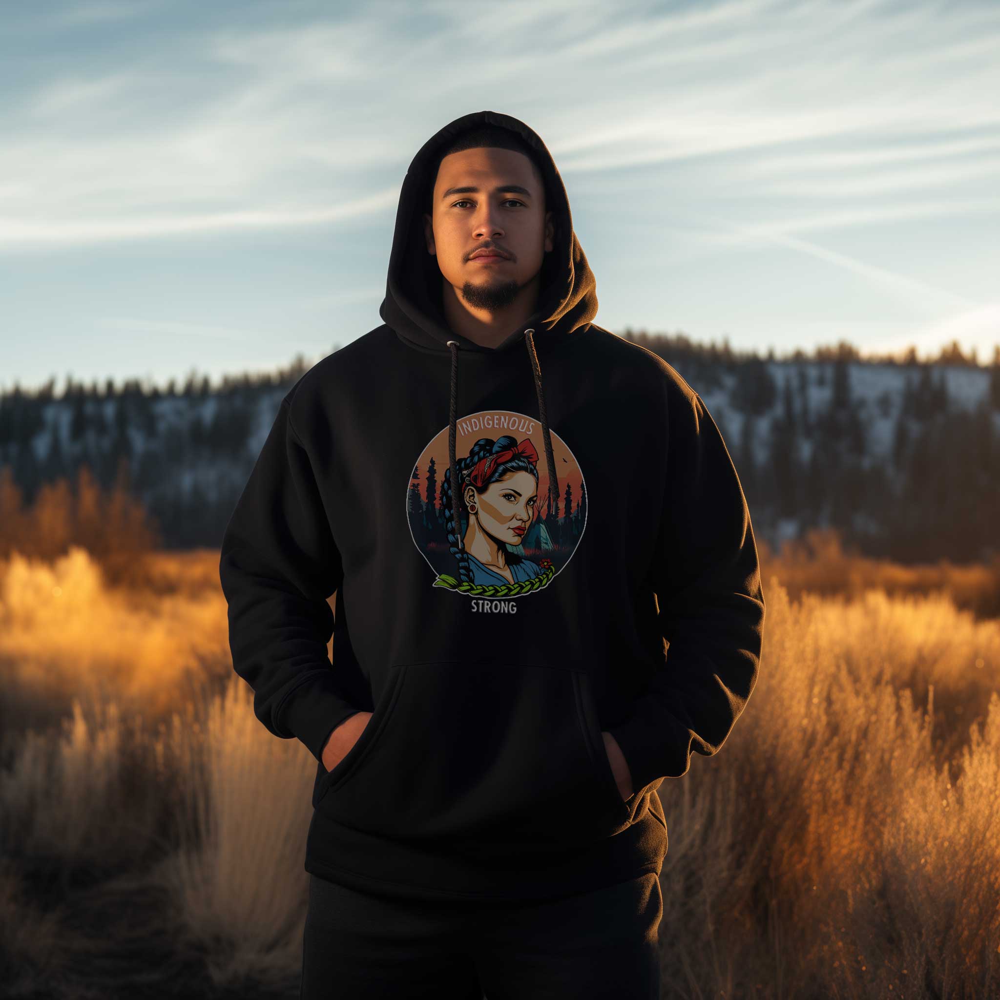 Indigenous Strong 49Dzine Novelty Hoodie