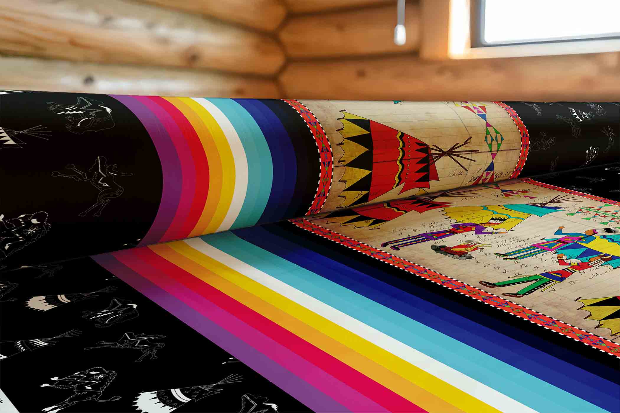 Ledger Chiefs Midnight Satin Fabric By the Yard Pre Order