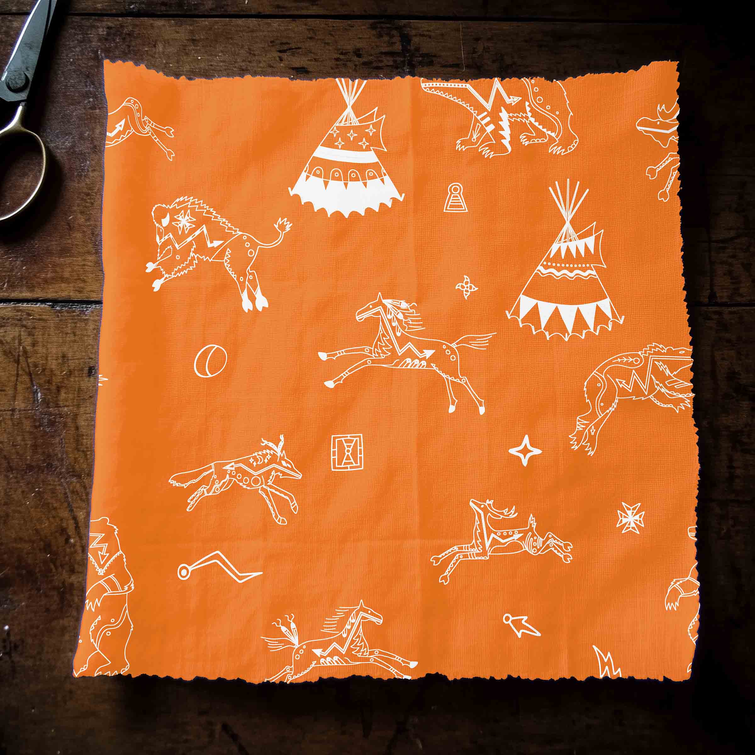 Ledger Dabbles Orange 56 Inch Cotton Poplin Pre Order