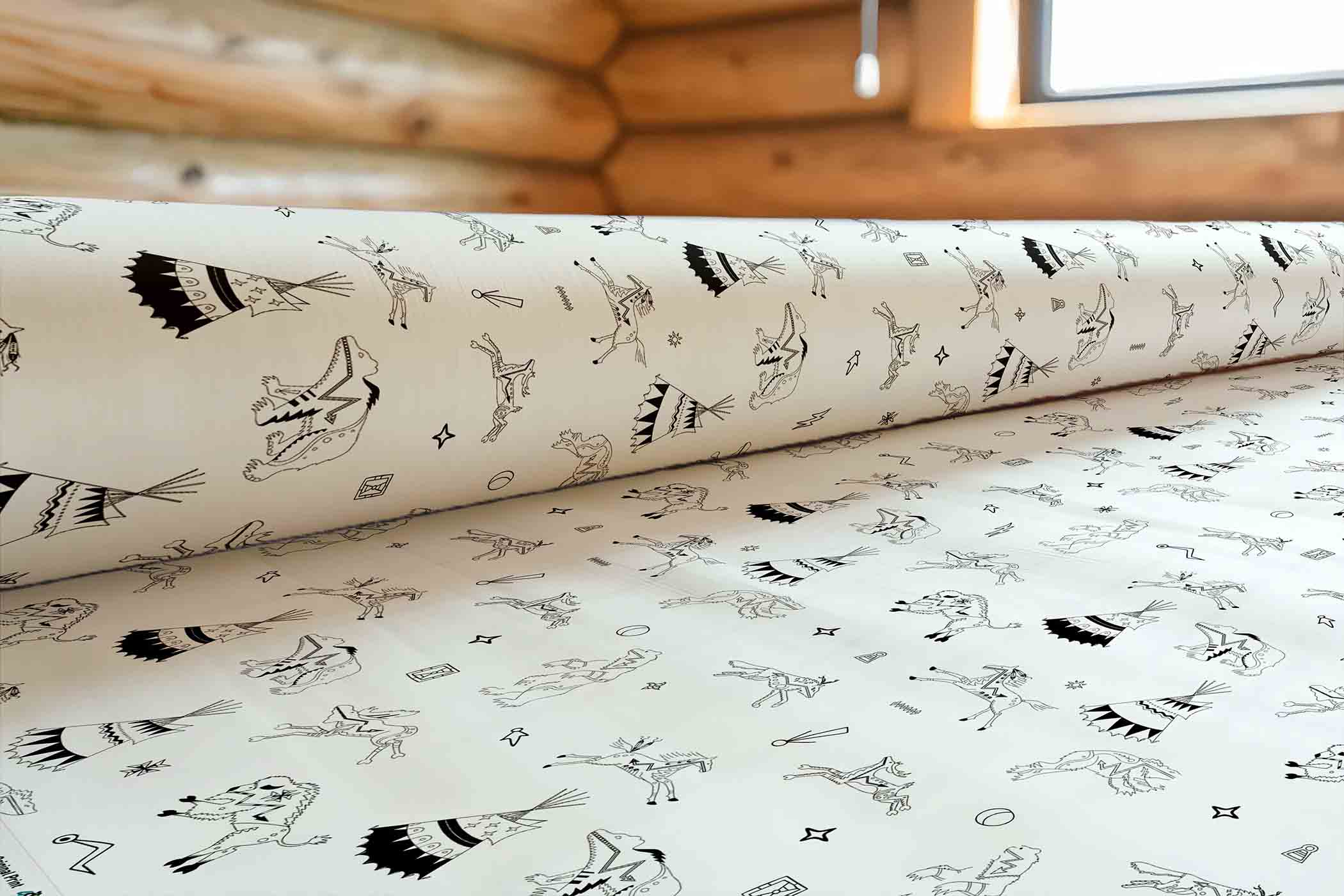 Ledger Dabbles White Satin Fabric By the Yard Pre Order