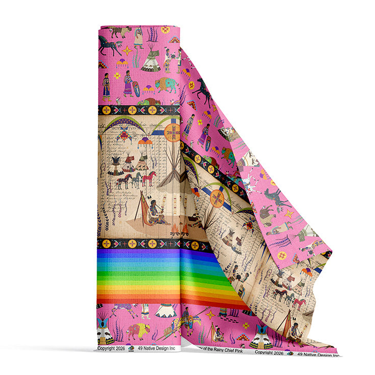 Legacy of the Rainy Chief Pink 42 Inch Cotton Poplin Pre Order