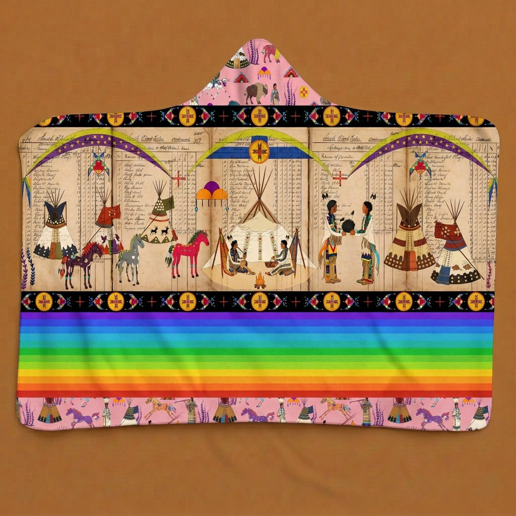 Legacy of the Rainy Chief Pink Hooded Blanket