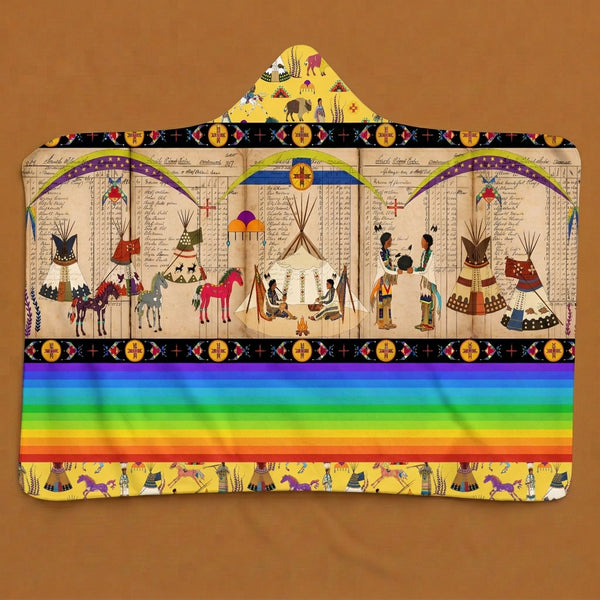 Legacy of the Rainy Chief Yellow Hooded Blanket