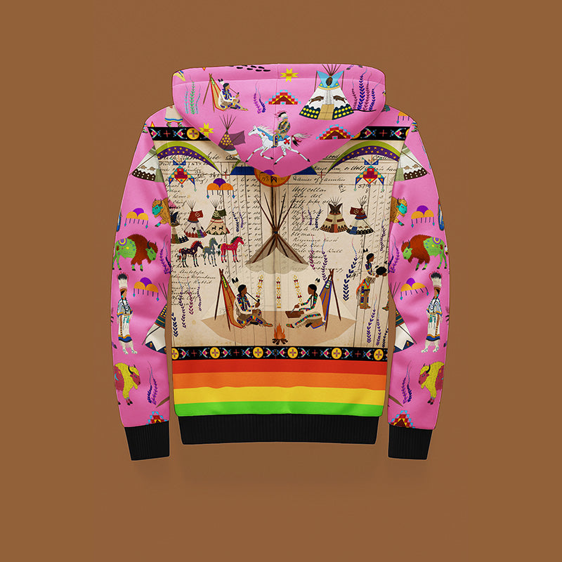 Legacy of the Rainy Chief Pink Sherpa Hoodie