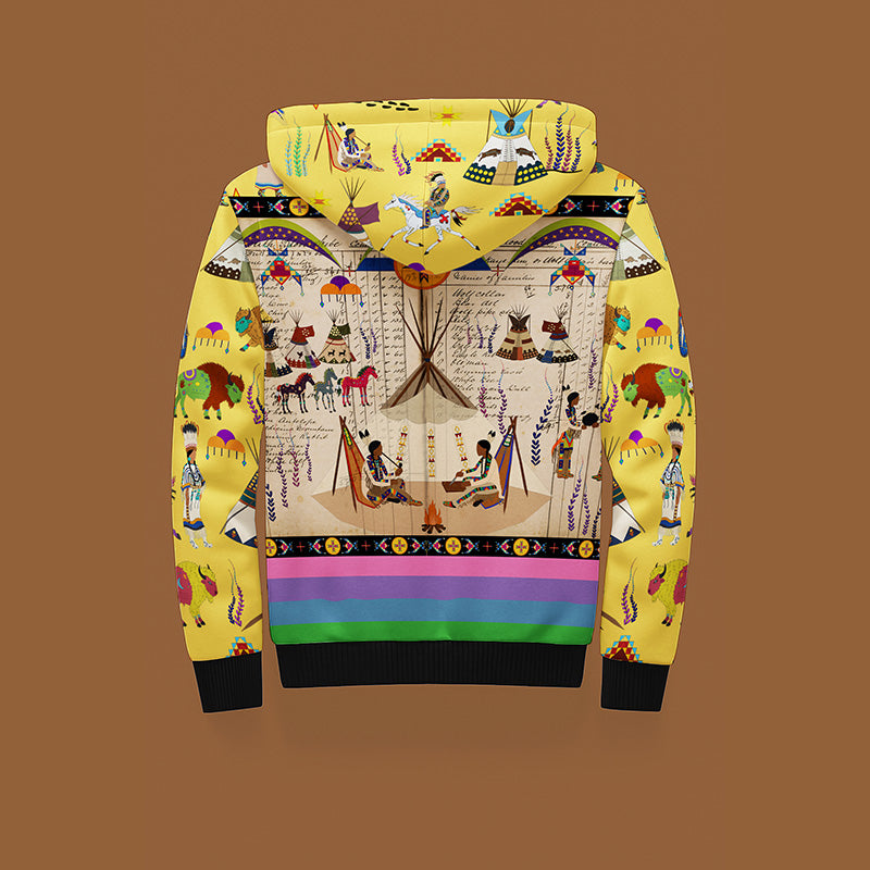 Legacy of the Rainy Chief Yellow Sherpa Hoodie