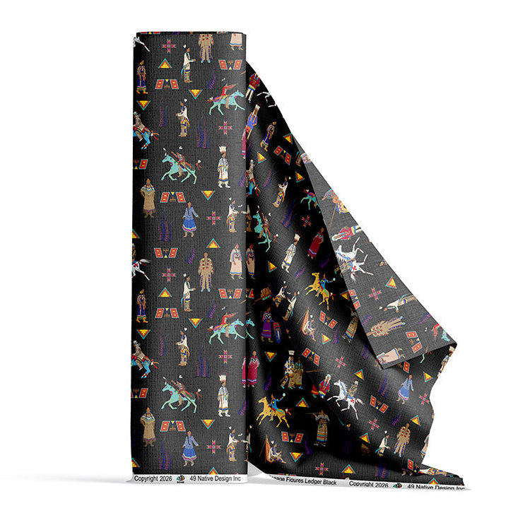 Lineage Figures Ledger Black 42 Inch Cotton Poplin Pre Order