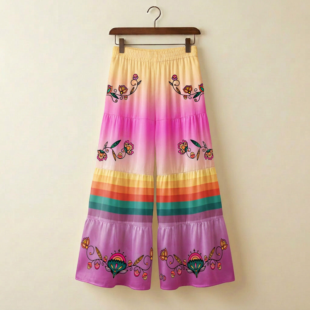 Maple Shine Ribbon Rose Three Tier Pants