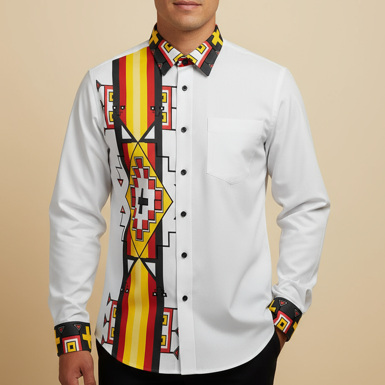 Shield Keeper Men's Casual Dress Shirt