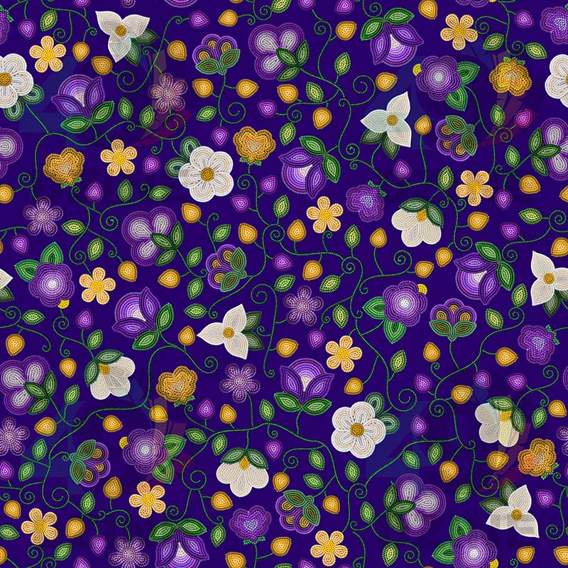Midnight Moss Bloom Aubergine 42 Inch Cotton Poplin Pre Order