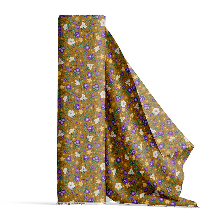 Midnight Moss Bloom Toffee 42 Inch Cotton Poplin Pre Order