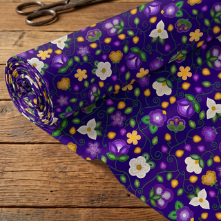 Midnight Moss Bloom Aubergine 42 Inch Cotton Poplin Pre Order