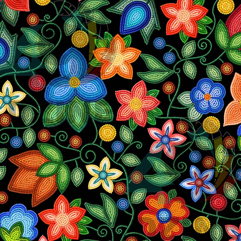Morning Harmony Black Satin Fabric By the Yard Pre Order
