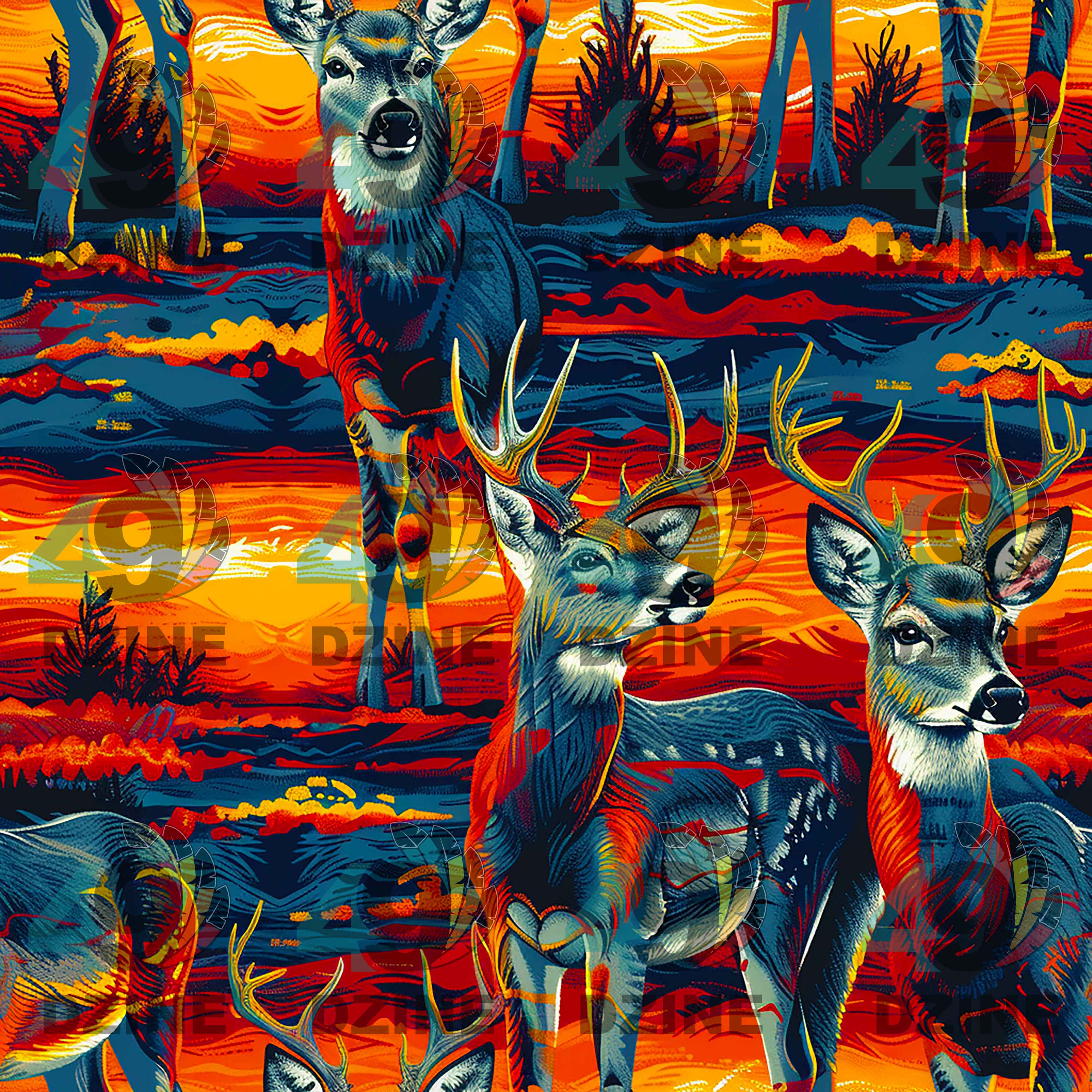 Nosey Bucks 56 Inch Cotton Poplin Pre Order