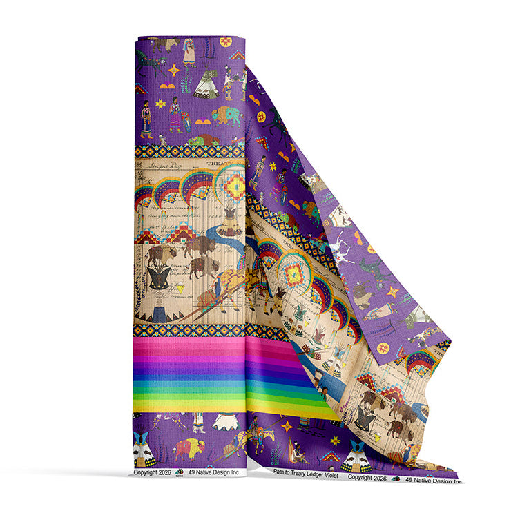 Path to Treaty Violet 42 Inch Cotton Poplin Pre Order