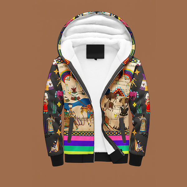 Path to Treaty Black Sherpa Hoodie