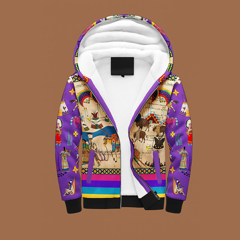 Path to Treaty Violet Sherpa Hoodie
