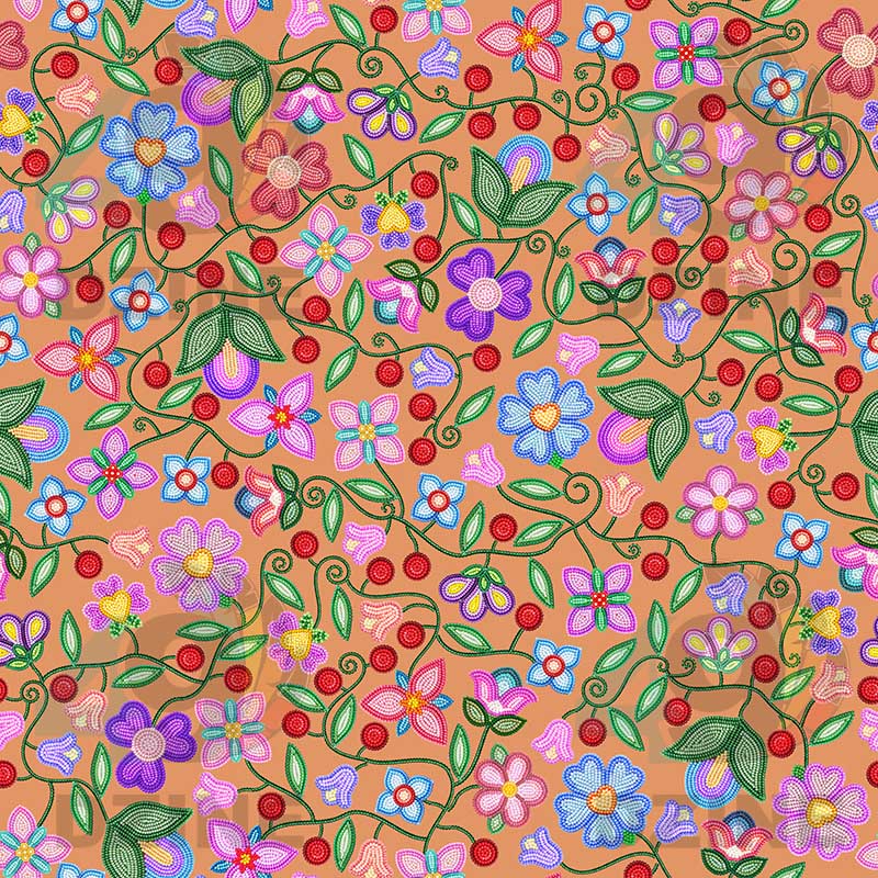 Petal Harmony Terracotta 42 Inch Cotton Poplin Pre Order