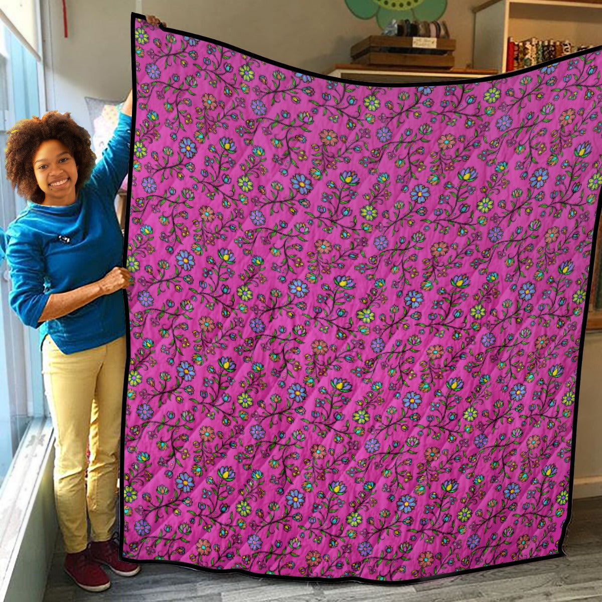 Cosmic Whispers Pastel Passion Lightweight & Breathable Quilt With Edge-wrapping Strips