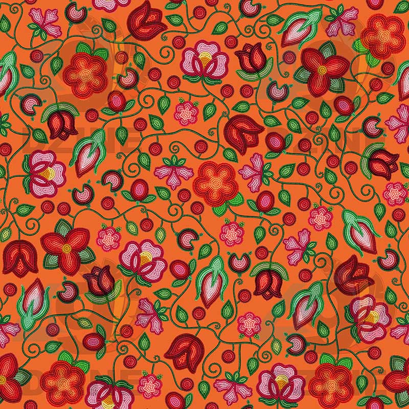 Rose Reverie Orange 42 Inch Cotton Poplin Pre Order