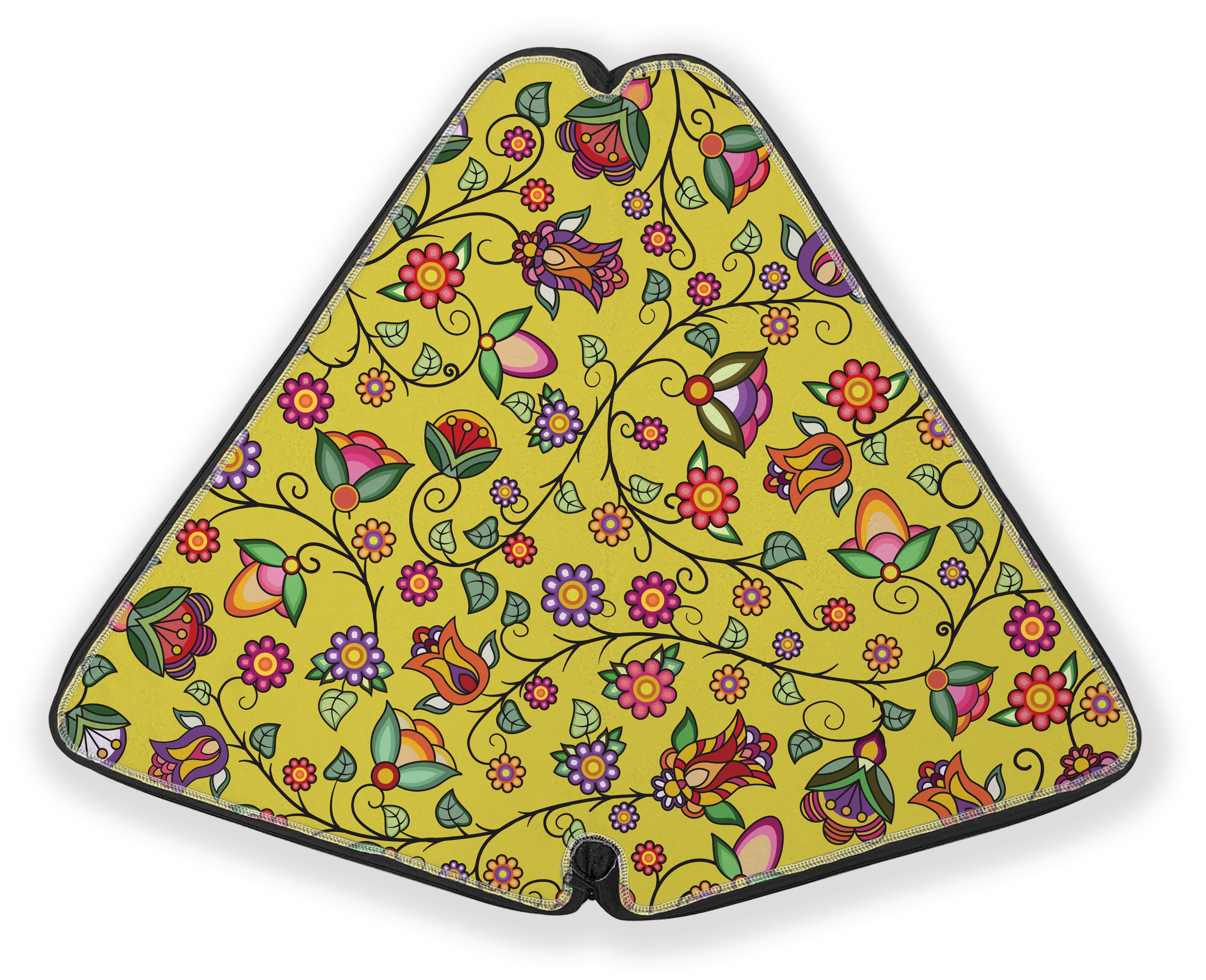 27 Inch Fan Case - Heartbeat Petals Yellow