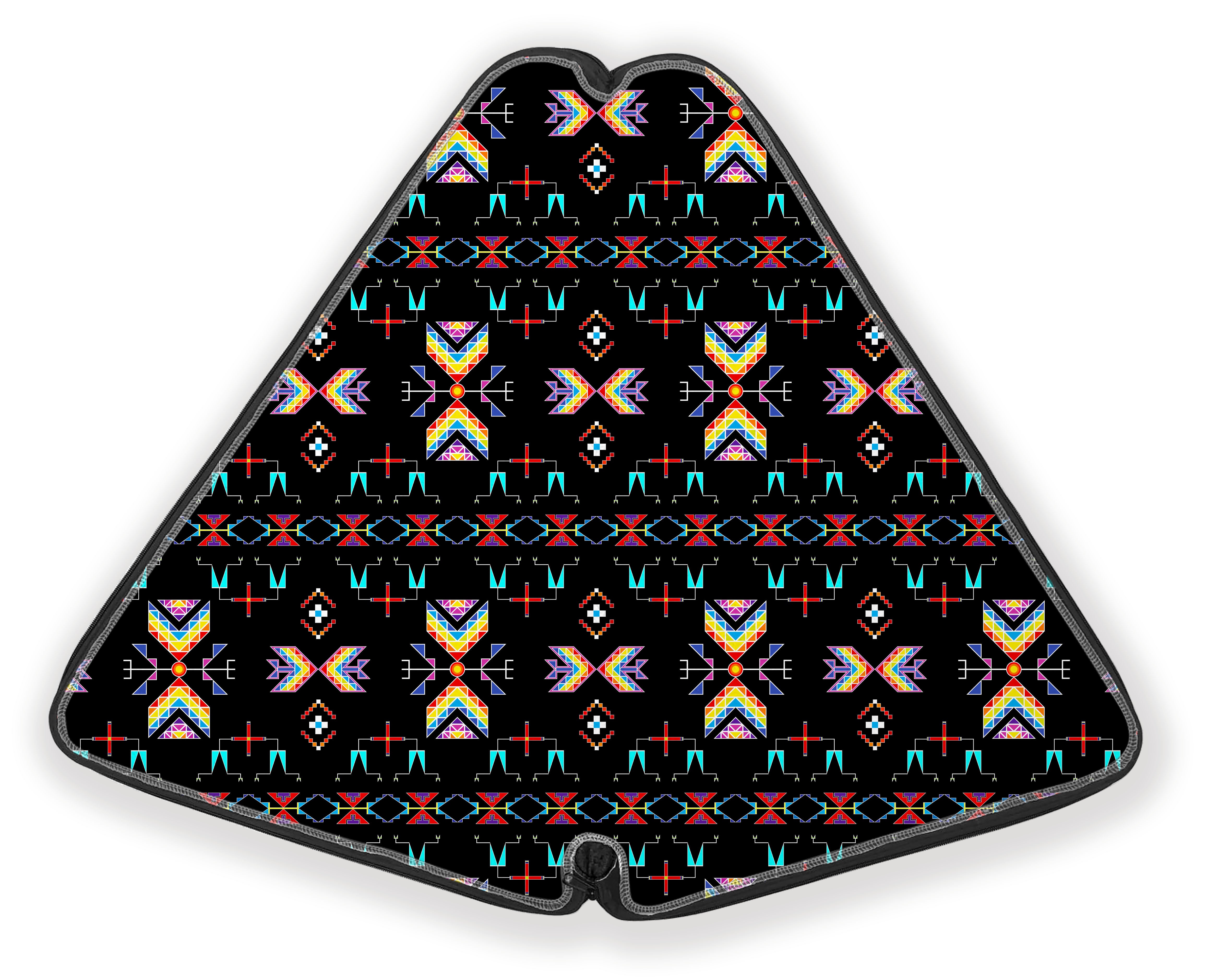 27 Inch Fan Case - Rainy Chief Rainbow Black