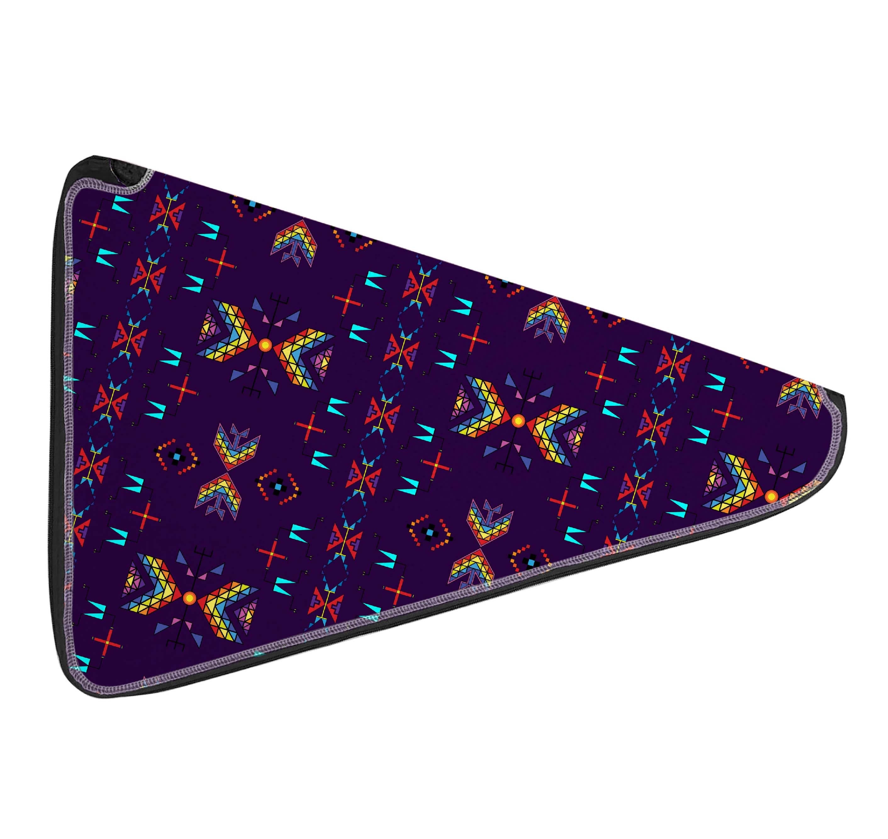 27 Inch Fan Case - Rainy Chief Rainbow Dark Purple