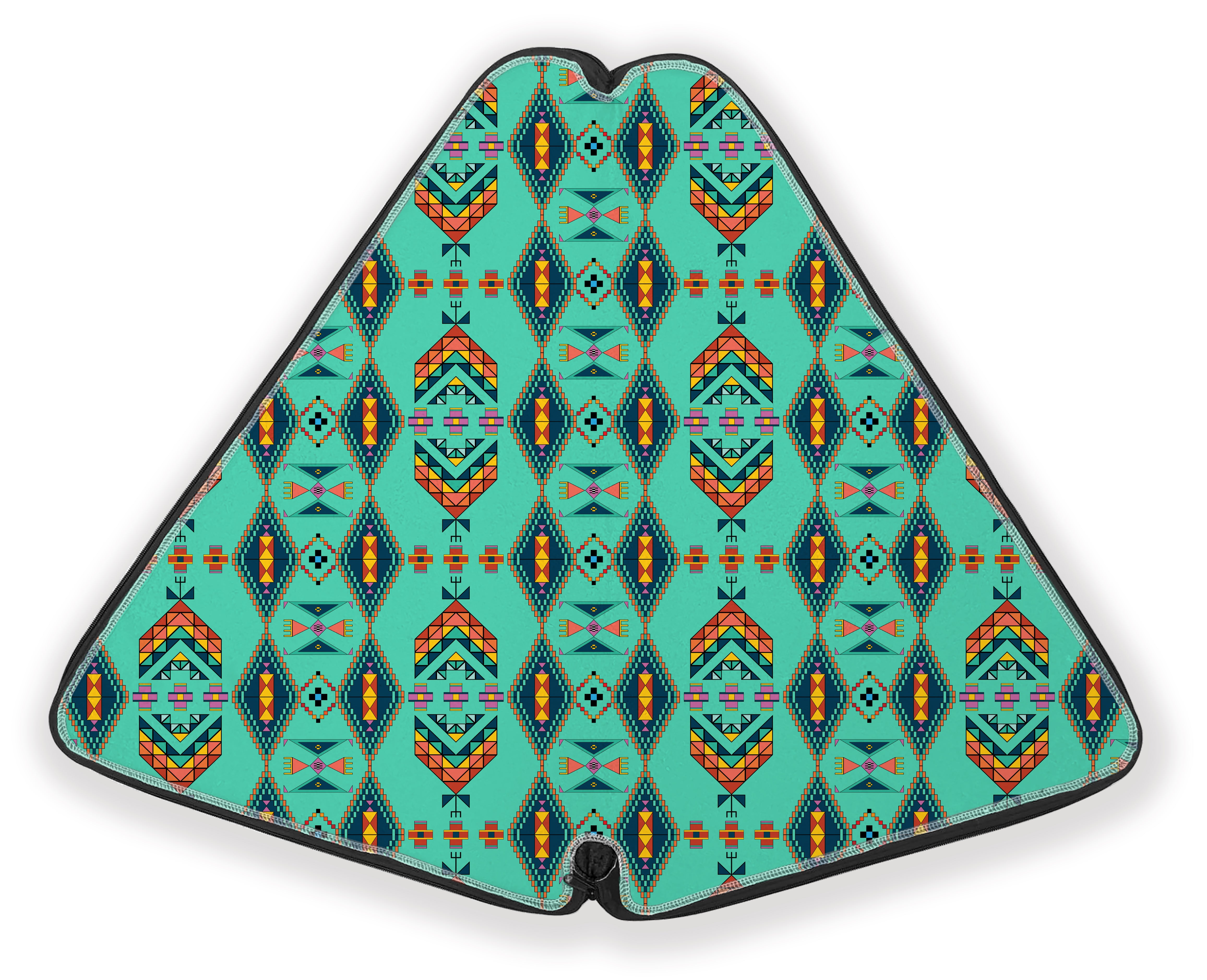 27 Inch Fan Case - Travois Tipi Smoky Sky