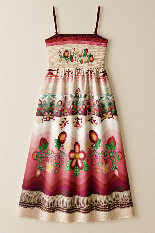 Sacred Strawberry Cream 1 Smock Top Dress