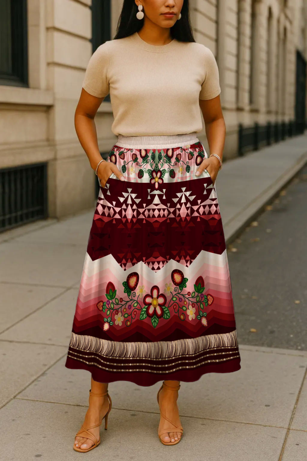 Sacred Strawberry Maroon 1 Skirt