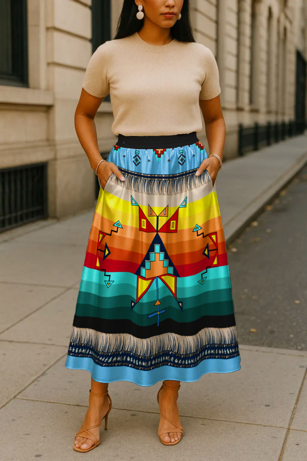 Sentinel of the Plains Turquoise 3 Skirt