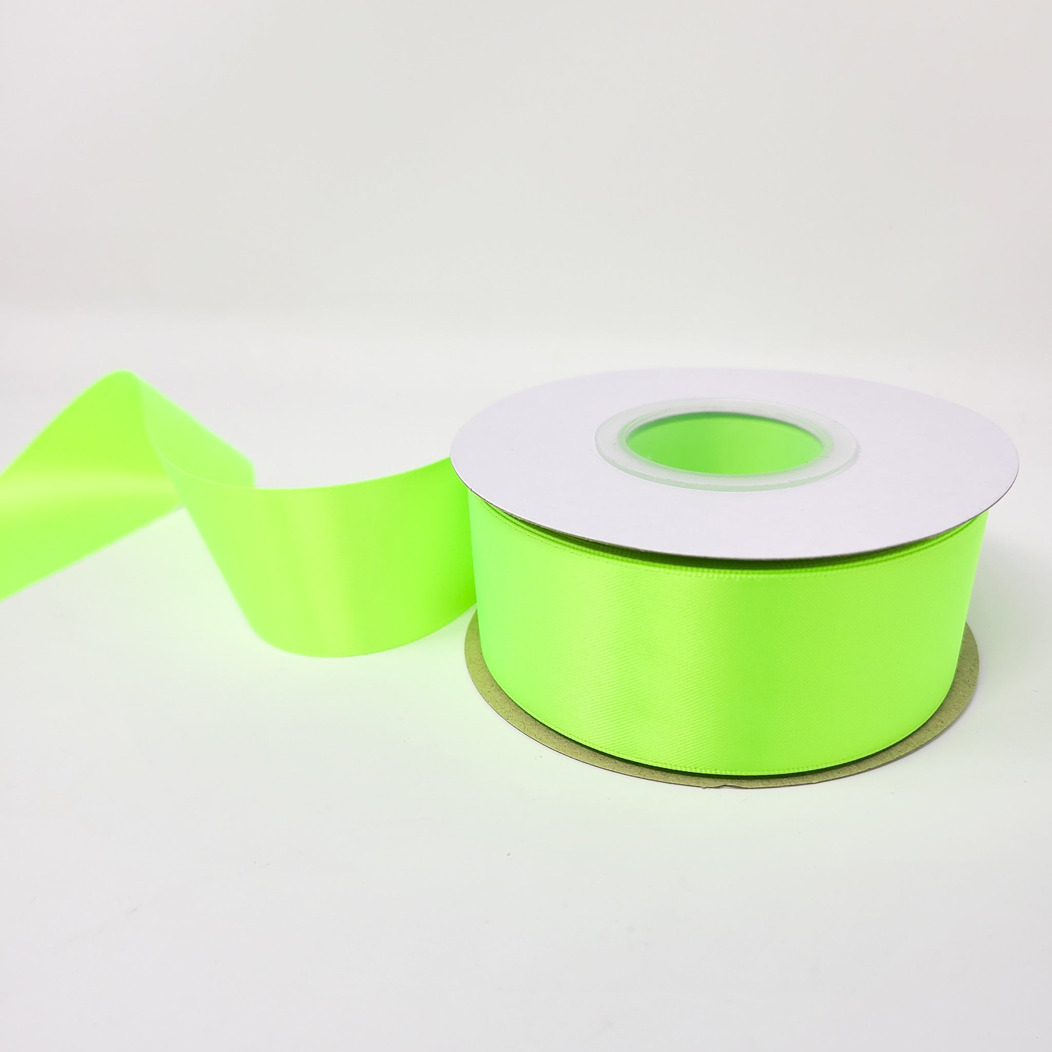 Acid Green - Double Face 1.5 inch Solid Colored Ribbon