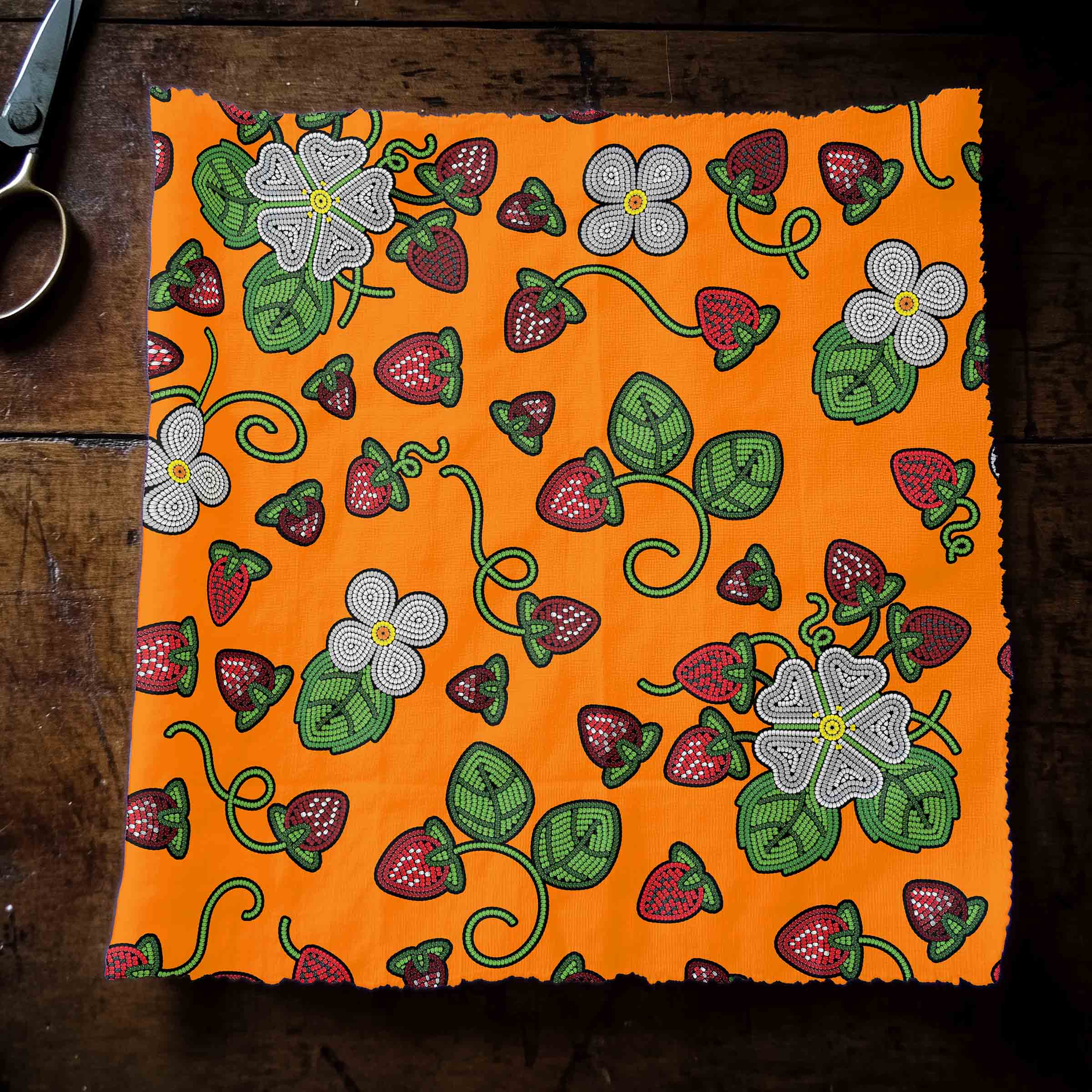 Strawberry Dreams Carrot Satin Fabric By the Yard Pre Order