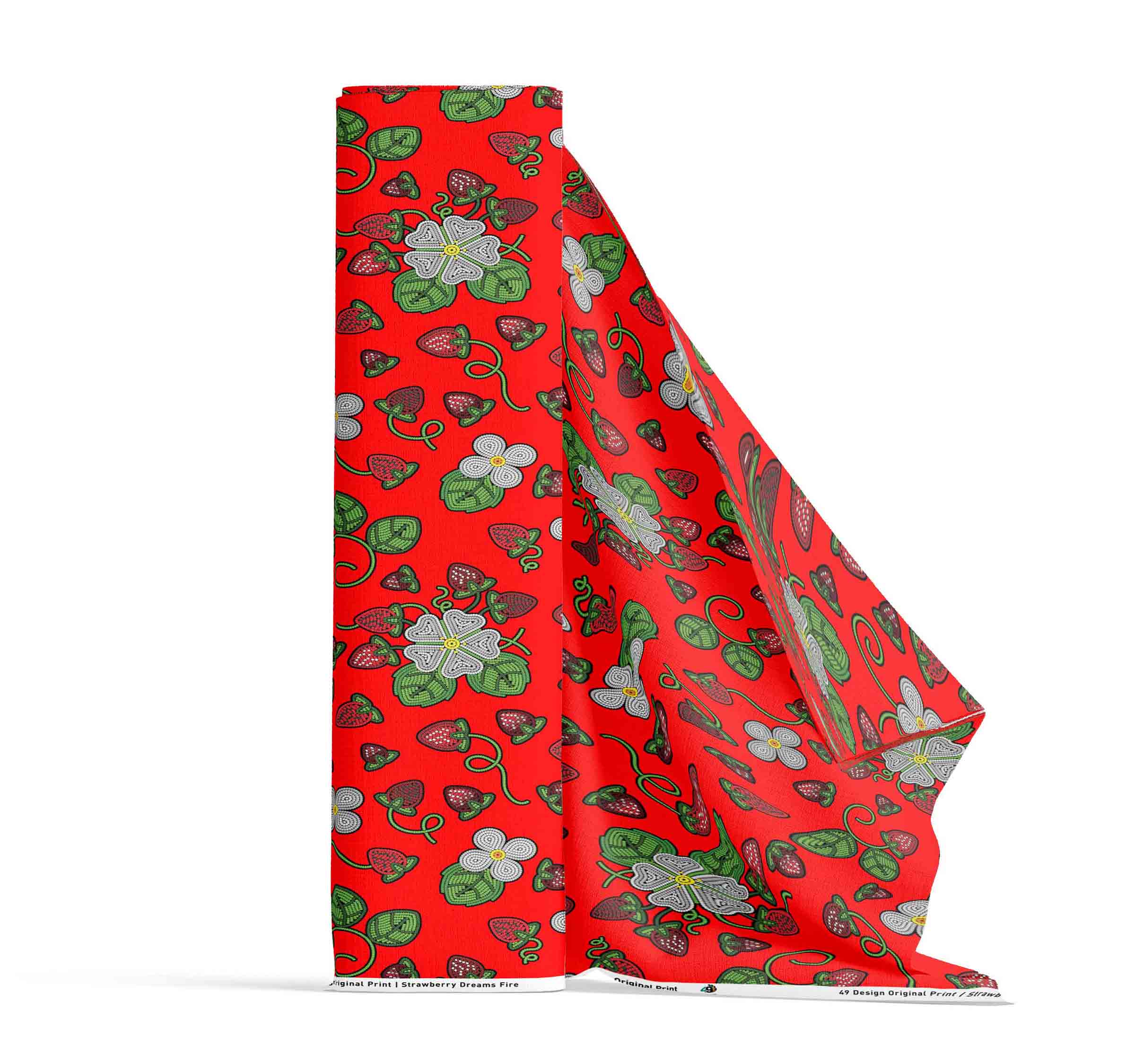 Strawberry Dreams Fire Satin Fabric By the Yard Pre Order