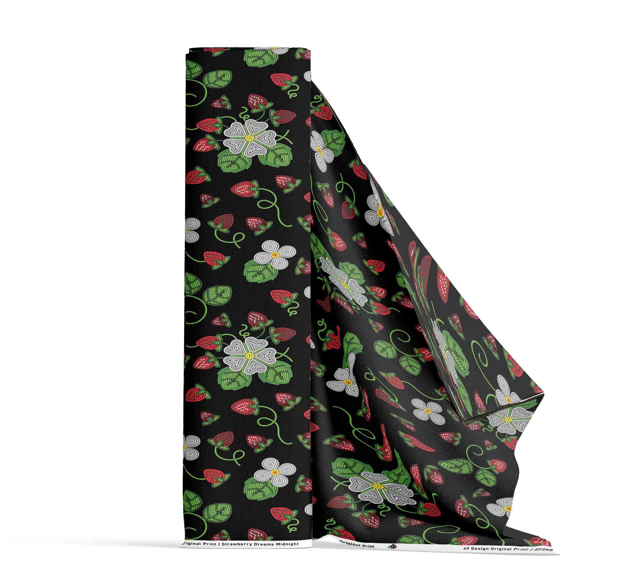 Strawberry Dreams Midnight 56 Inch Cotton Poplin Pre Order