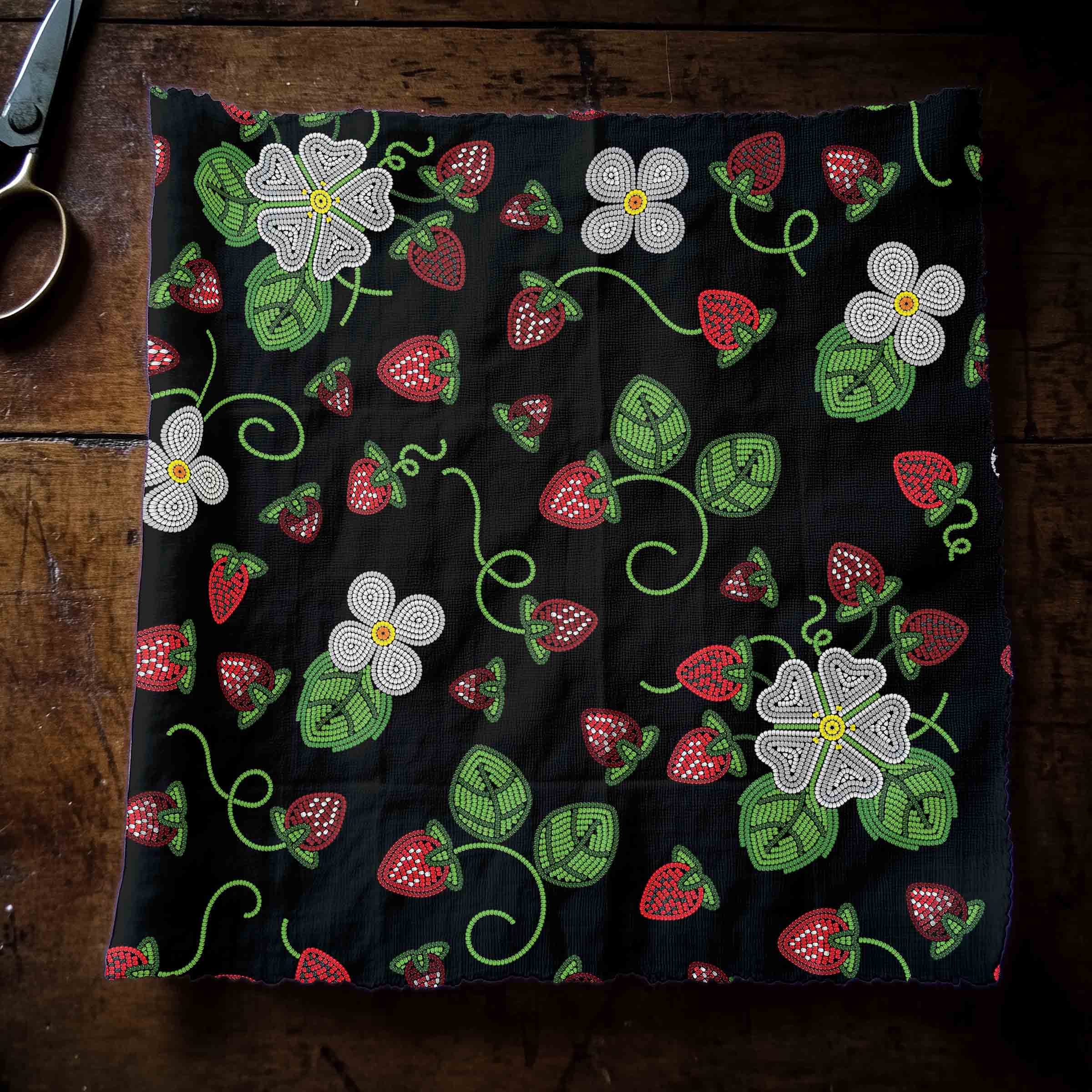 Strawberry Dreams Midnight 56 Inch Cotton Poplin Pre Order