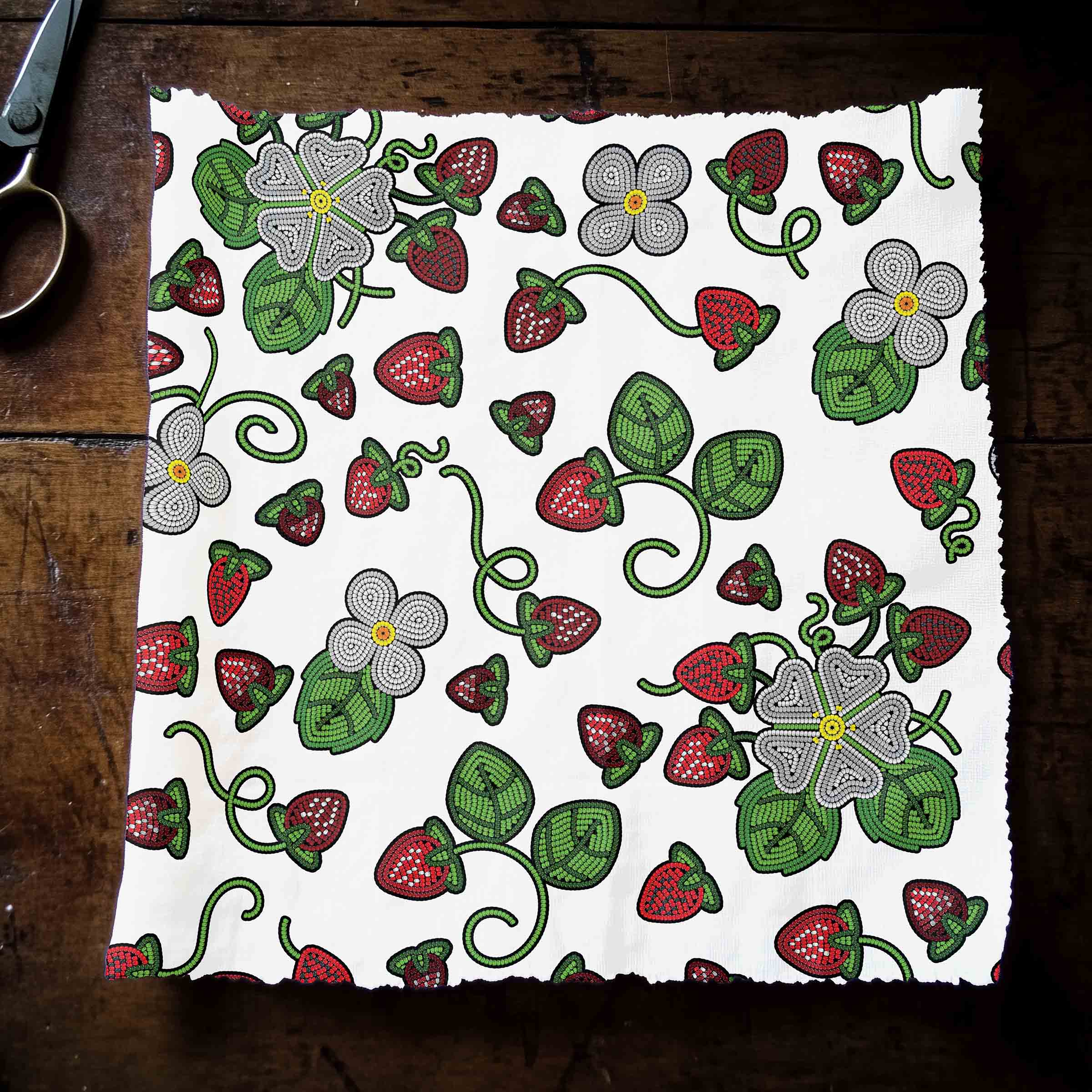 Strawberry Dreams White 56 Inch Cotton Poplin Pre Order