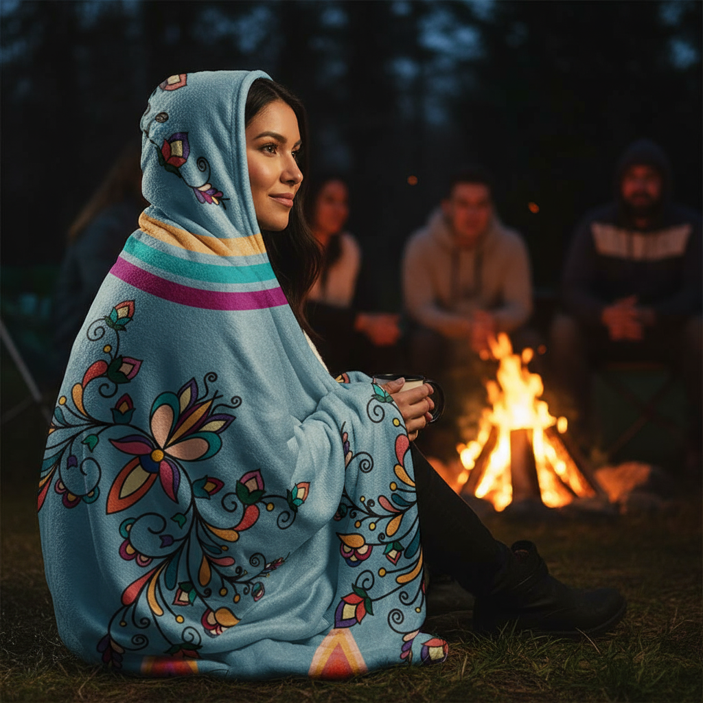 Guardian Petals Pastel Women's Hooded Blanket