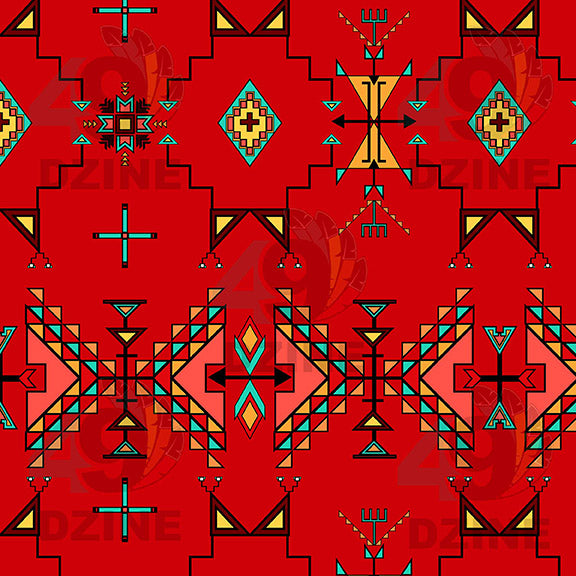 Thunder Flight Red 42 Inch Cotton Poplin Pre Order