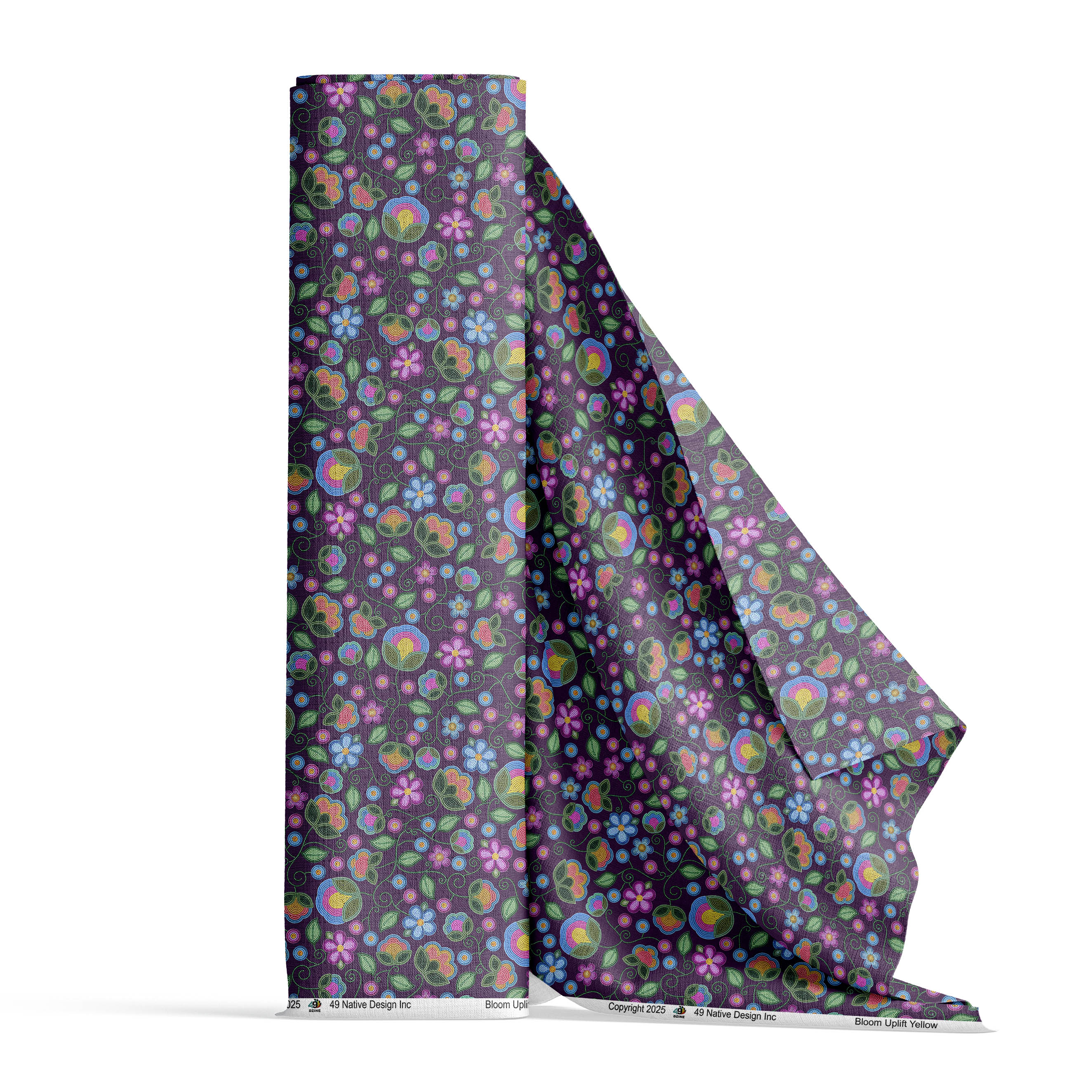 Turquoise Sunbeam Violet Satin Fabric By the Yard Pre Order