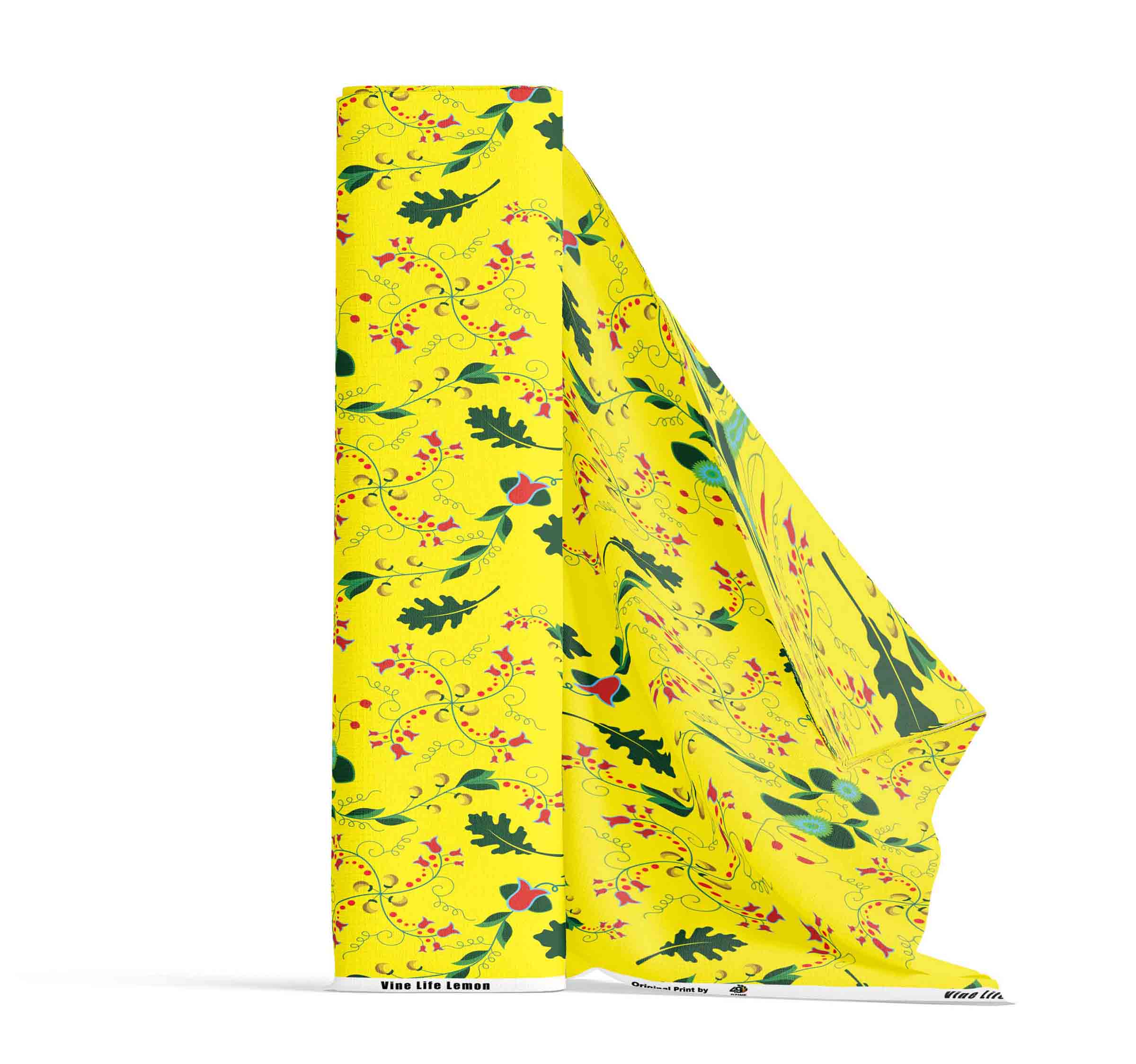 Vine Life Lemon 56 inch Cotton Poplin Pre Order