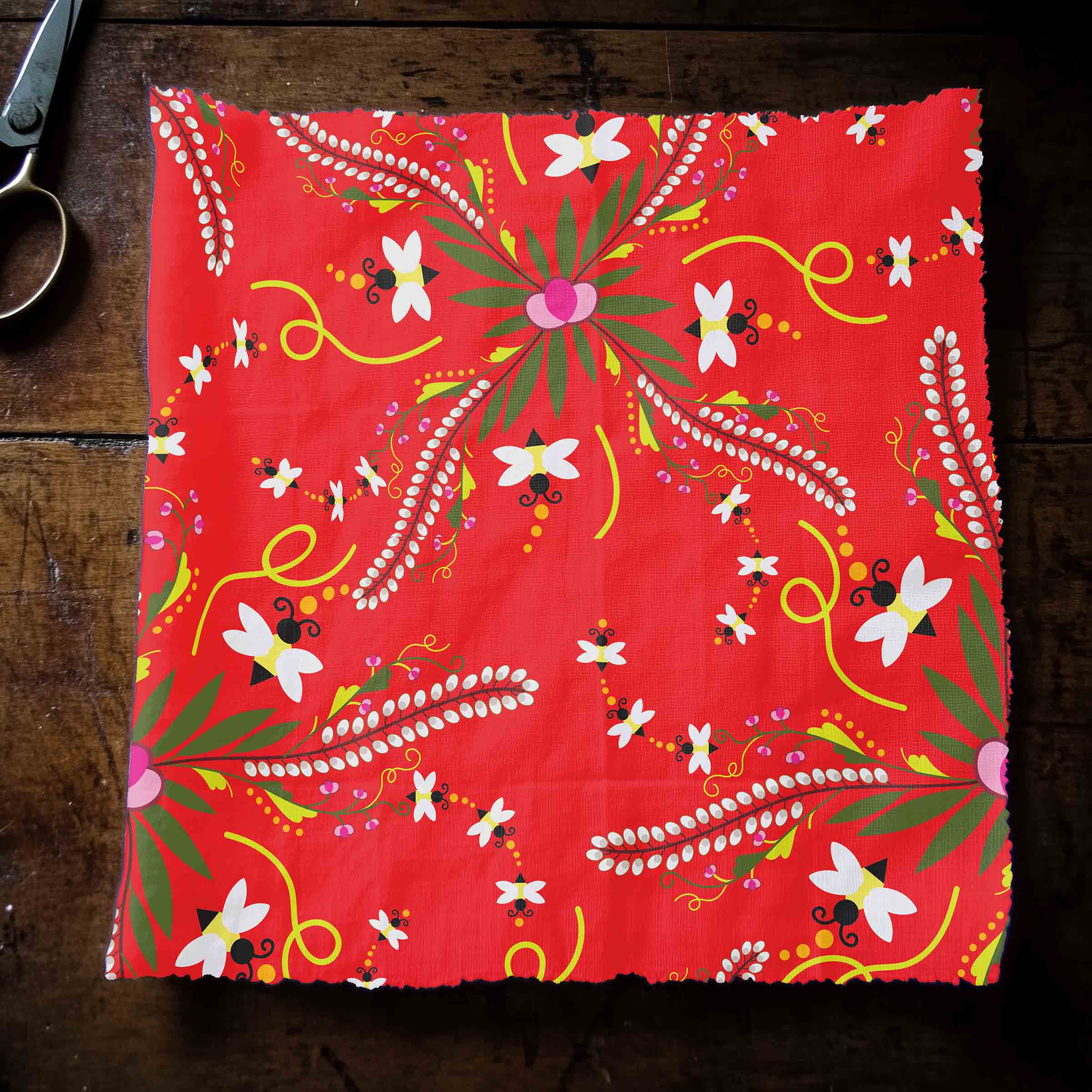 Willow Bee Cardinal Satin Fabric By the Yard Pre Order