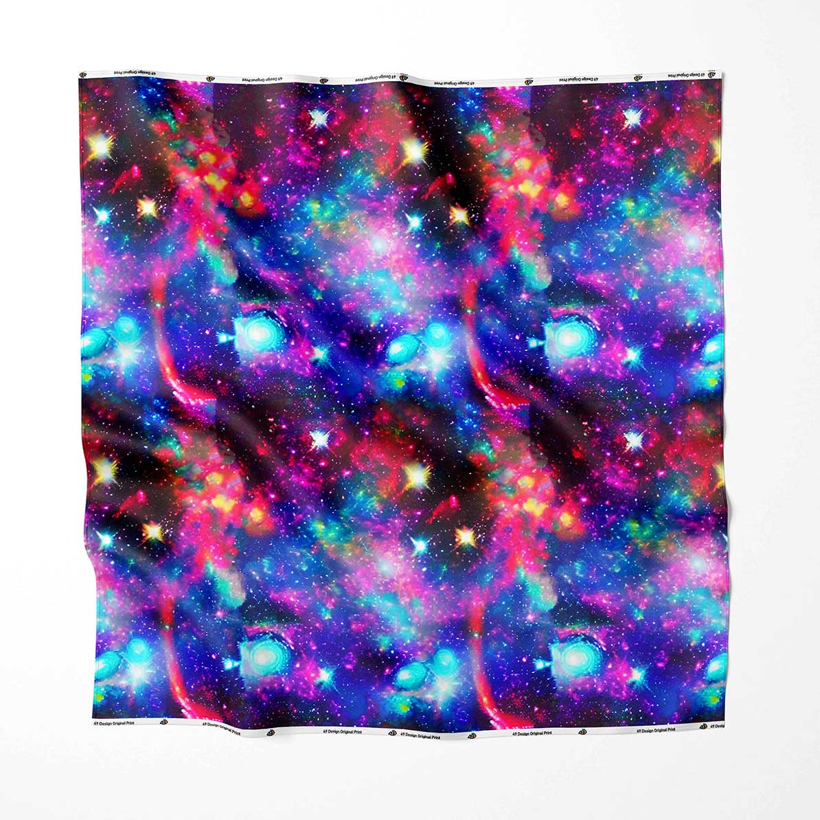 Cosmic Starburst Satin Fabric By the Yard Pre Order