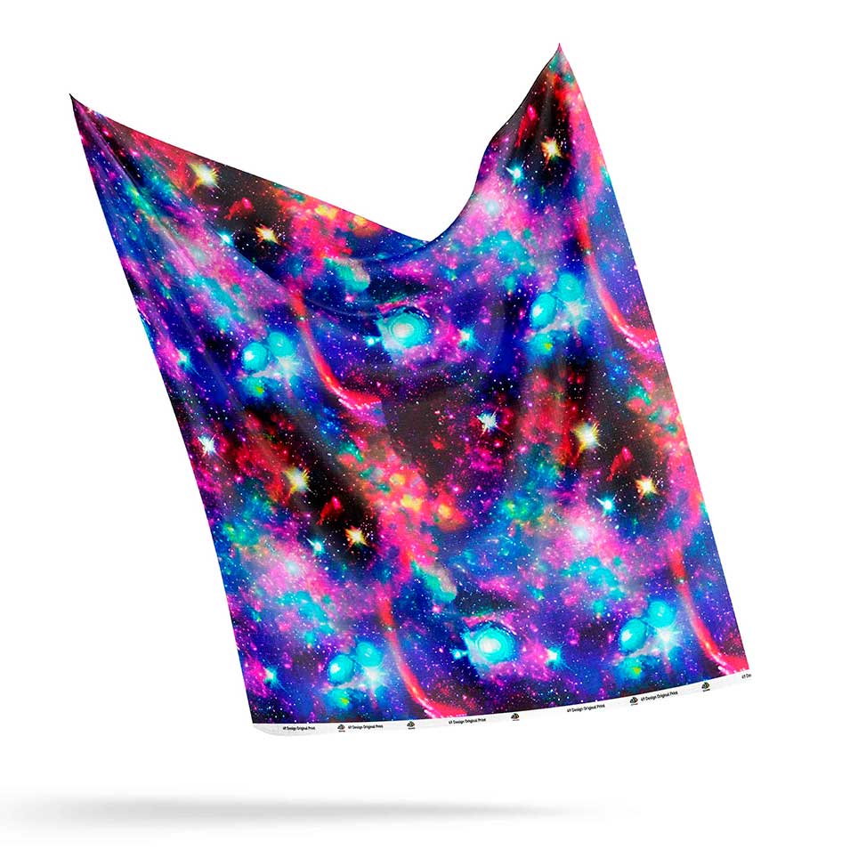 Cosmic Starburst Satin Fabric By the Yard Pre Order