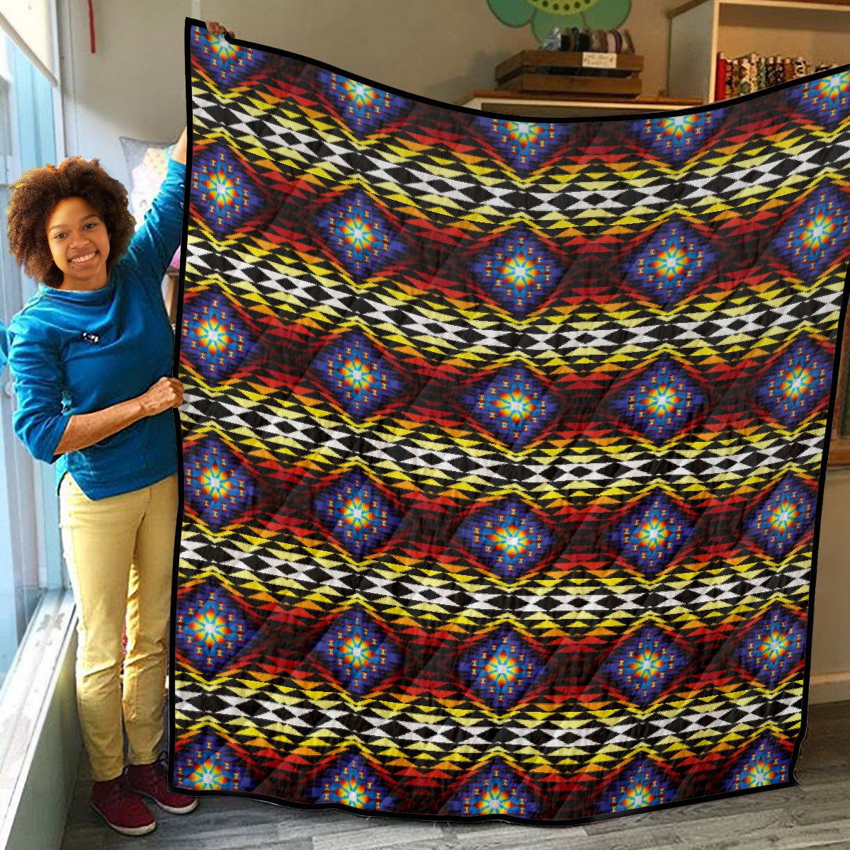 Sunset Blanket Lightweight & Breathable Quilt With Edge-wrapping Strips