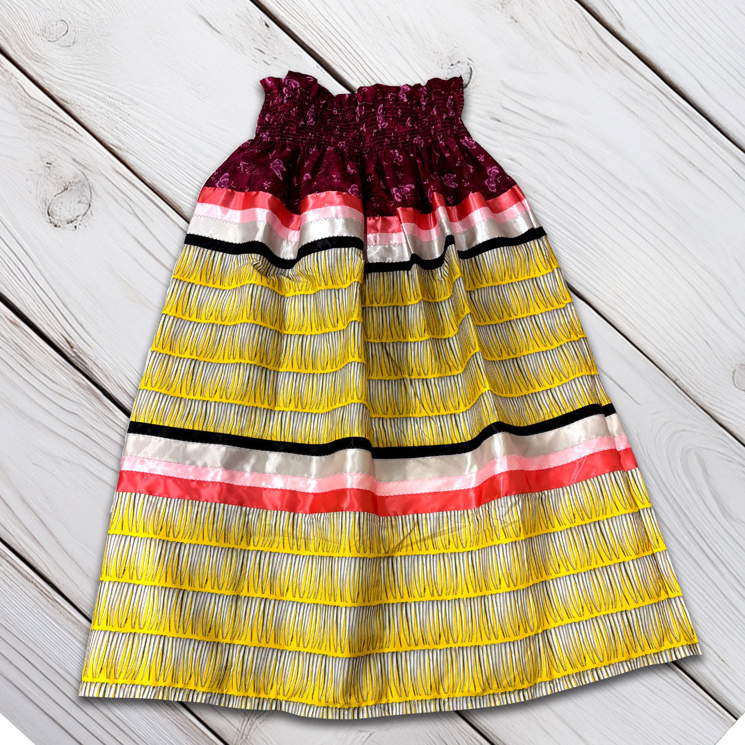 Ribbon Skirt Yellow Dentalium