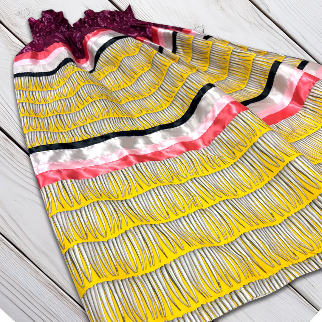 Ribbon Skirt Yellow Dentalium