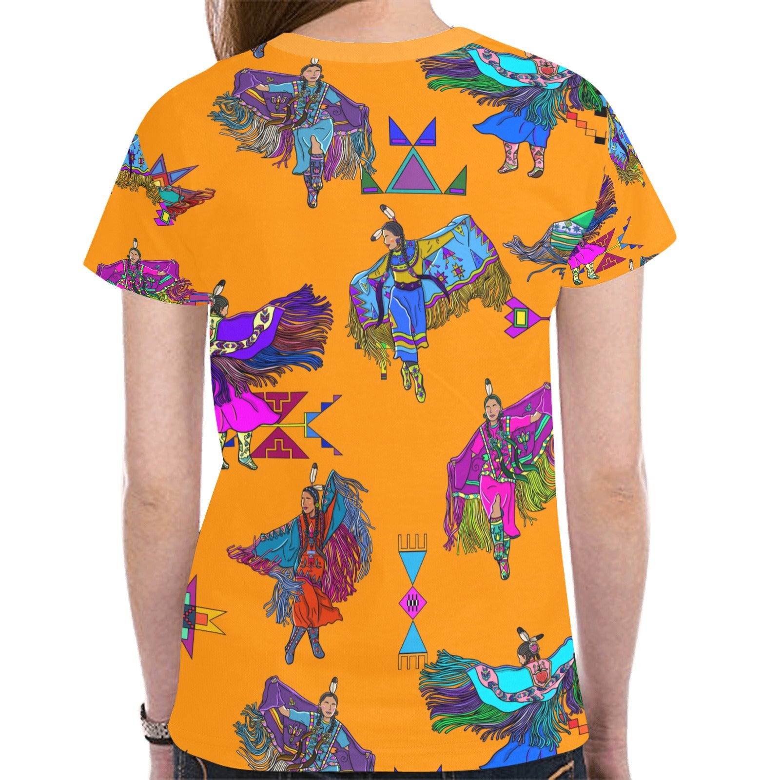 Women's Fancy Dancers Orange T-shirt for Women